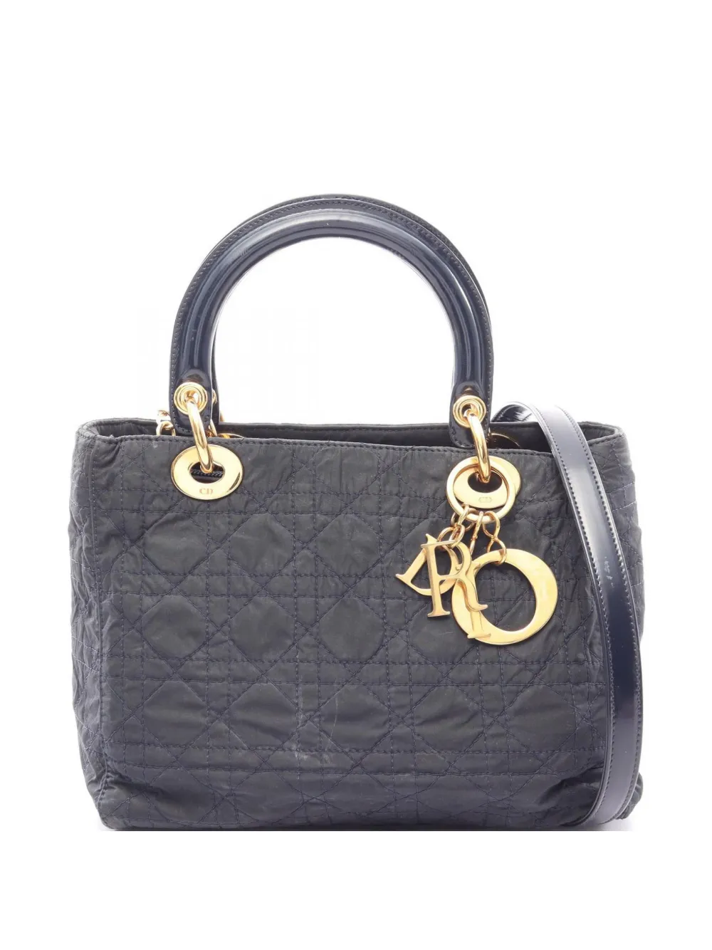 Christian Dior Pre-Owned 2000s medium Lady Dior Cannage handbag - Black
