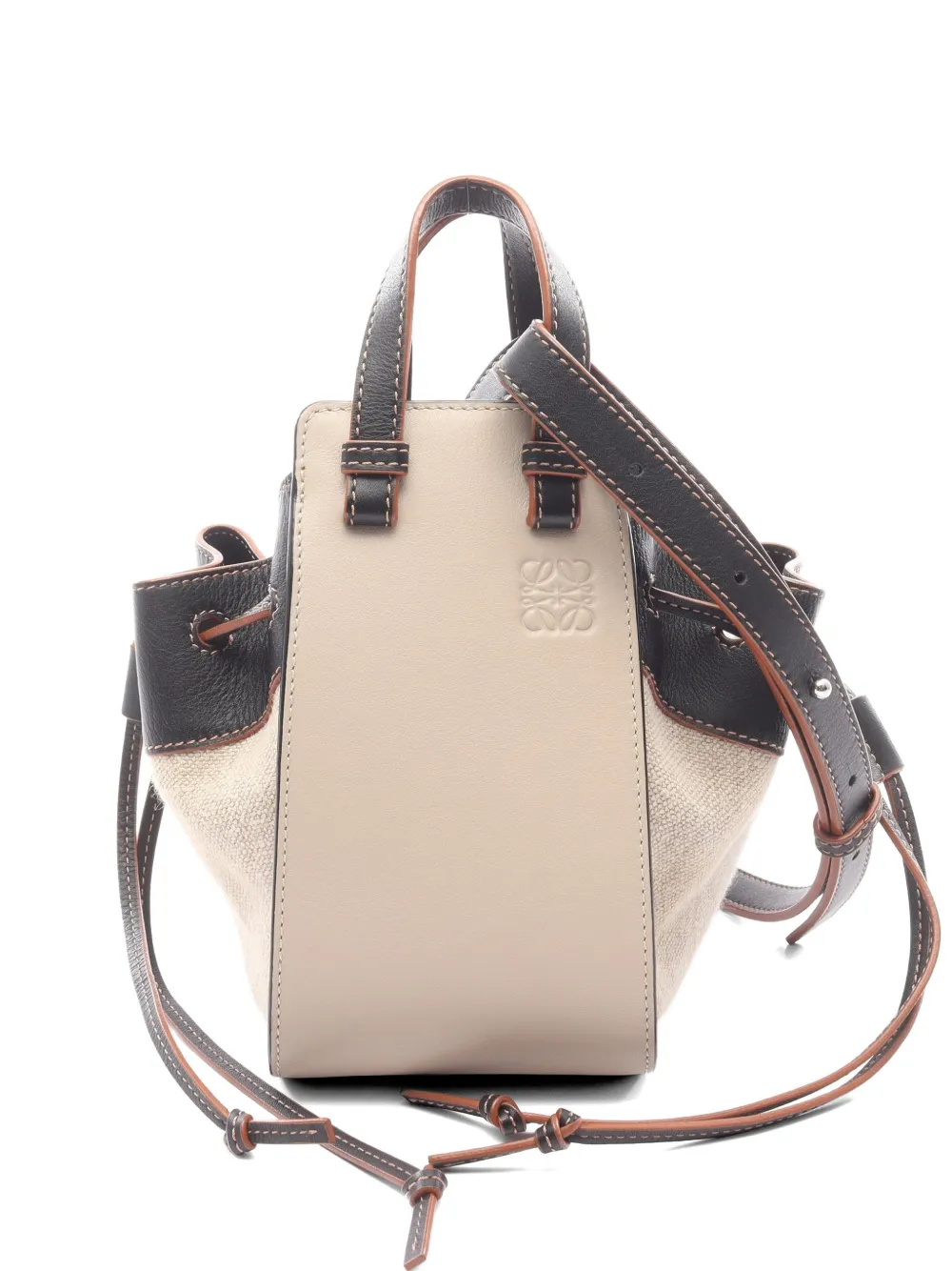 Loewe Pre-Owned 2010s mini Hammock drawstring-fastening bucket bag - Toni neutri