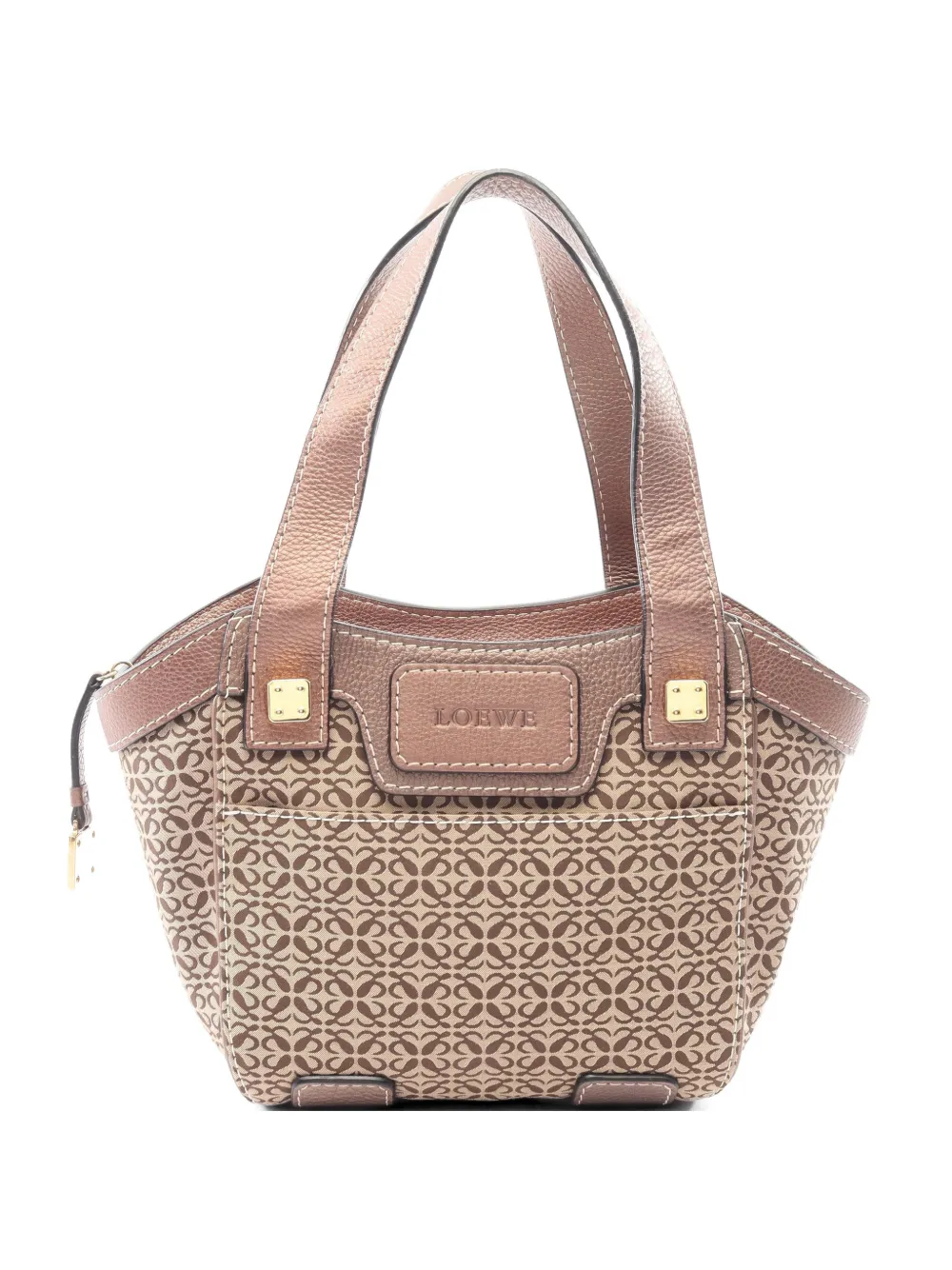 Loewe Pre-Owned 2010s New Road Line Anagram shoulder bag - Nude