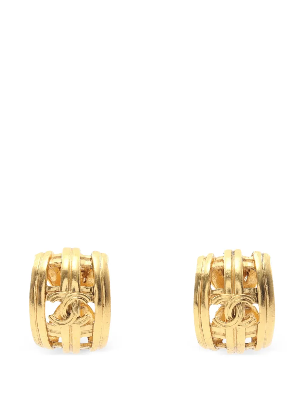 CHANEL Pre-Owned 1986-1988 Coco Mark Ohrringe - Gold