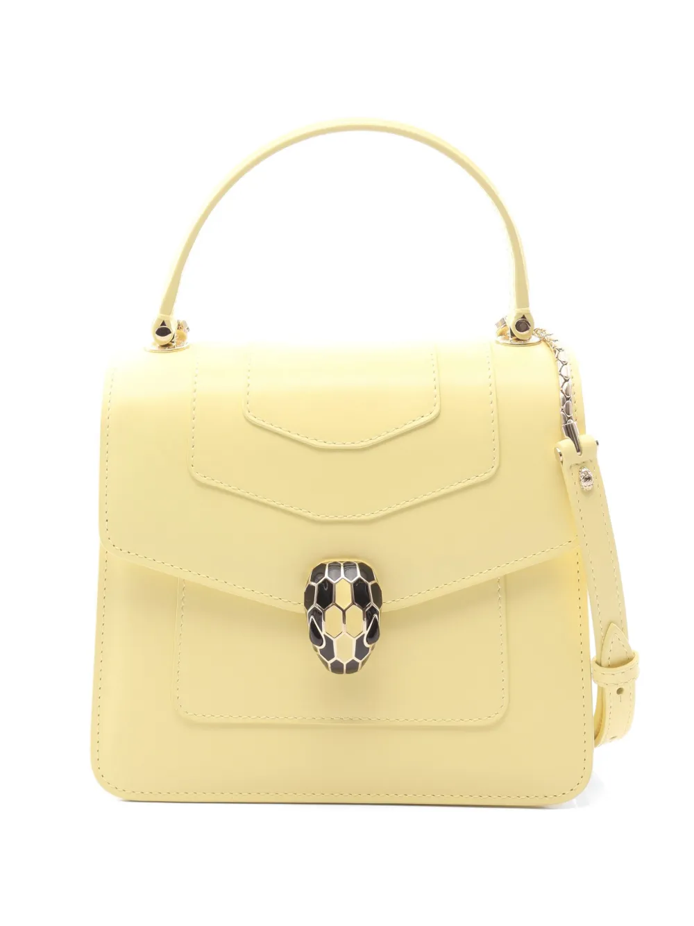 Pre-owned Bvlgari 2010s Serpenti Forever Handbag In Yellow