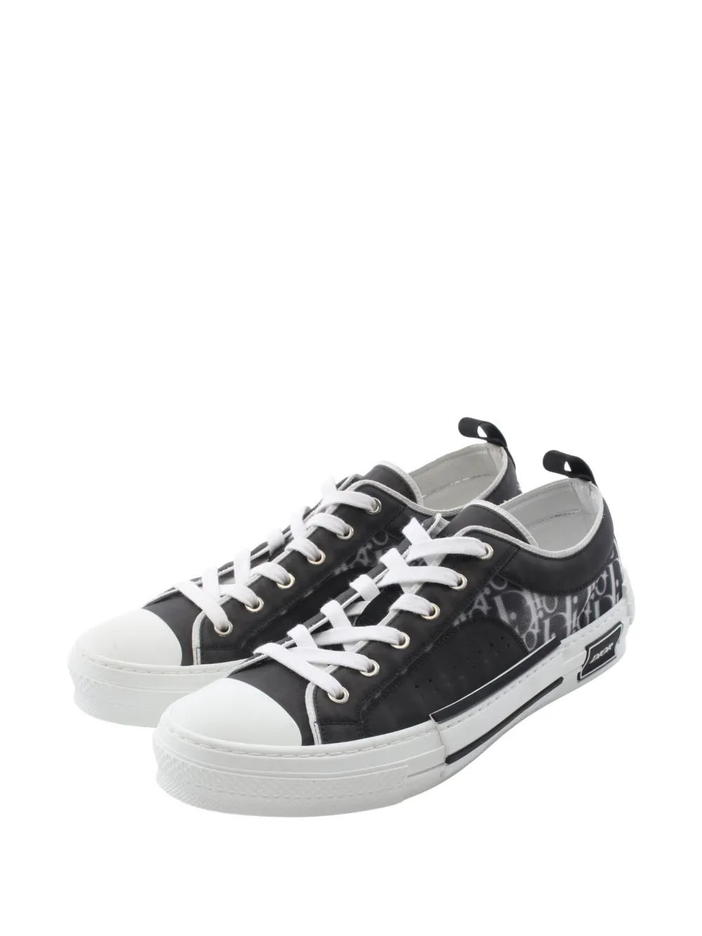 Pre-owned Dior 2010s B23 Oblique Sneakers In Black