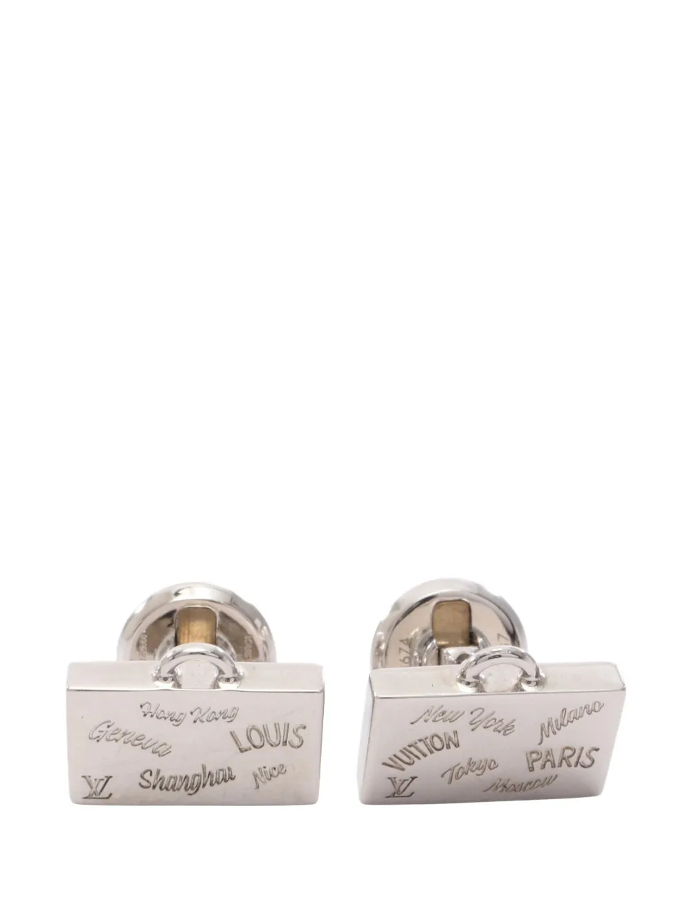 Louis Vuitton Pre-Owned 2017 logo-motif cufflinks - Silber