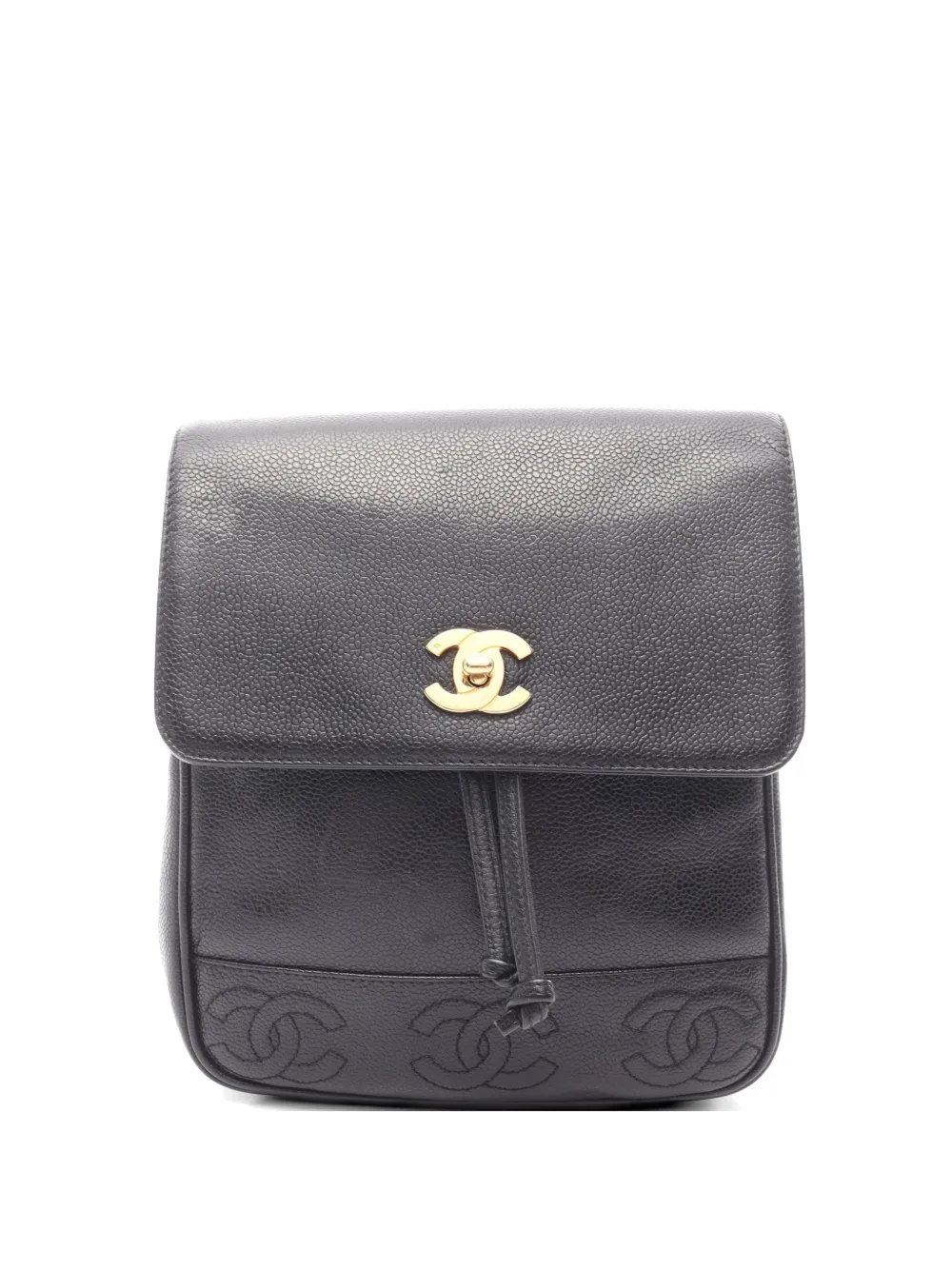 CHANEL Pre-Owned 2010s Triple Coco Mark backpack - Nero