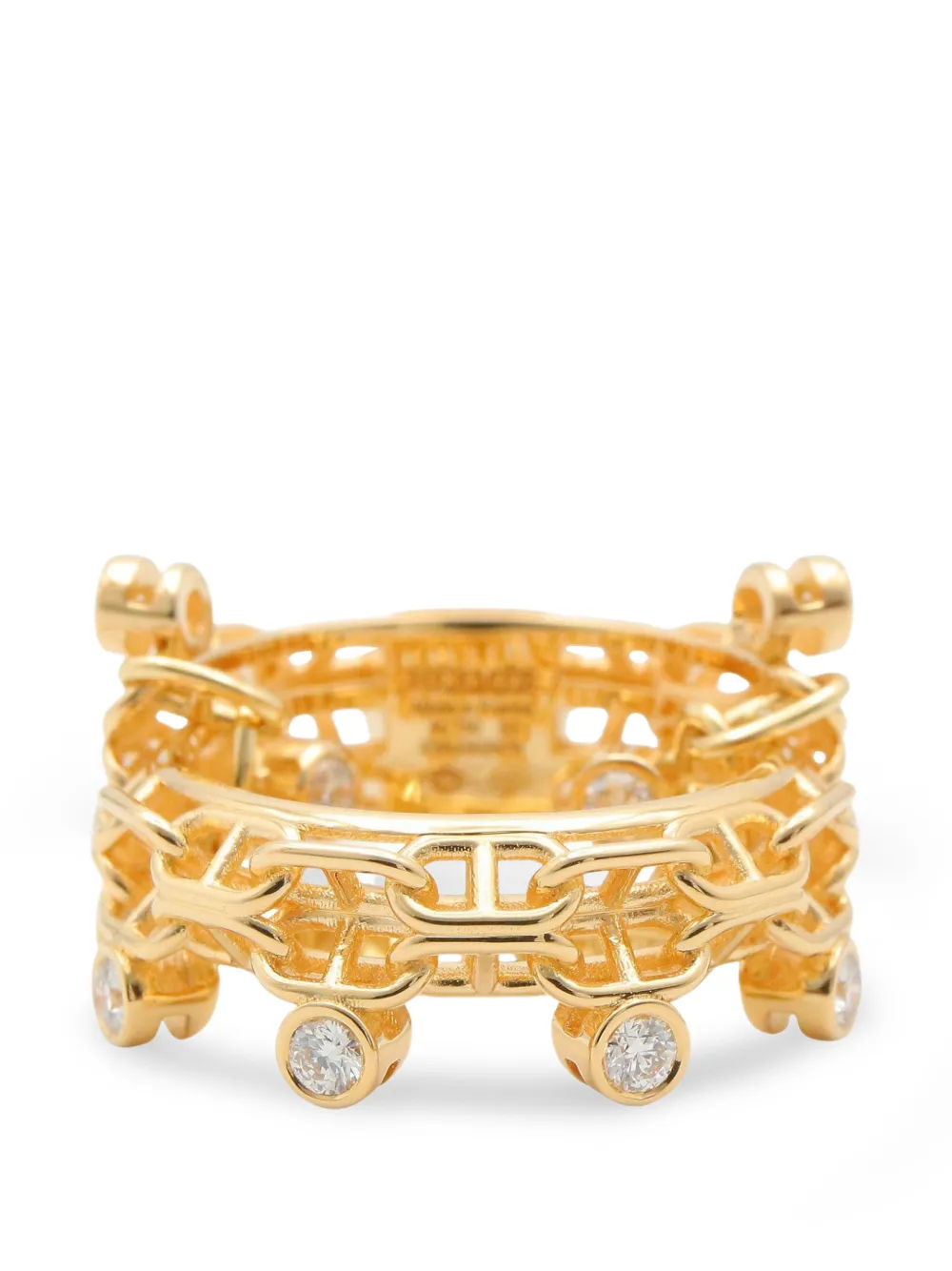 Hermès Pre-Owned 2010s Calypso diamond ring - Oro