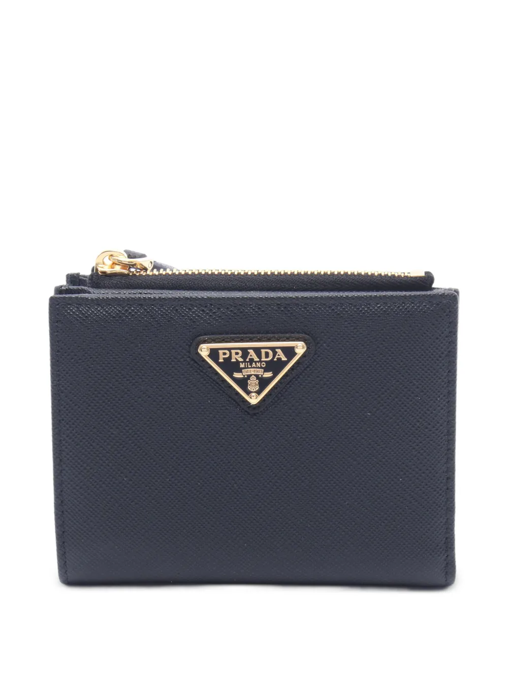 Prada Pre-Owned 2020s Triangle-logo bi-fold wallet - Nero