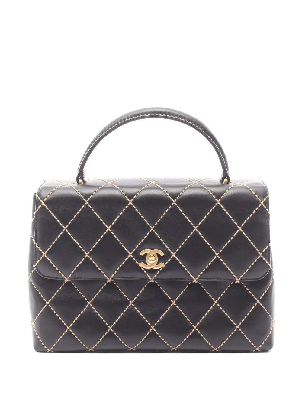 CHANEL Pre-Owned 2004-2005 Wild Stitch leather tote bag - Black