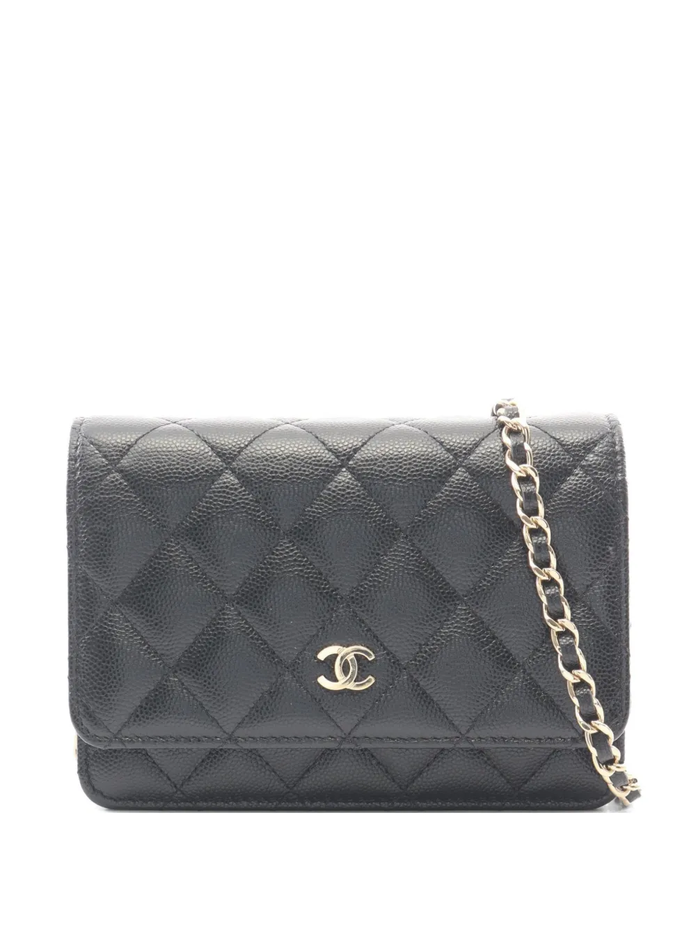 CHANEL Pre-Owned 2020-2021 Matelassé Caviar crossbody bag - Nero