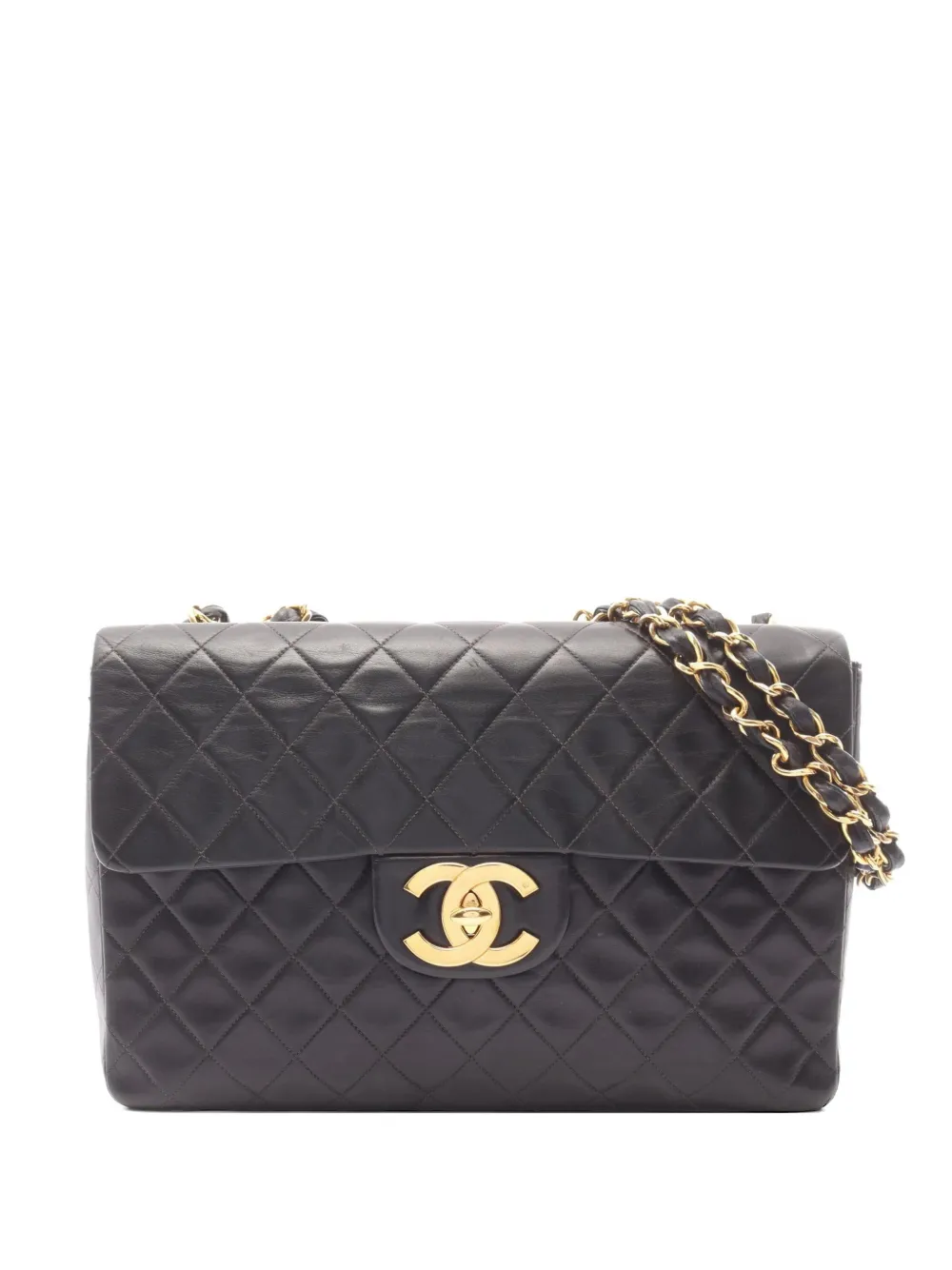 CHANEL Pre-Owned 1991-1994 Decamatlassé leather shoulder bag - Black