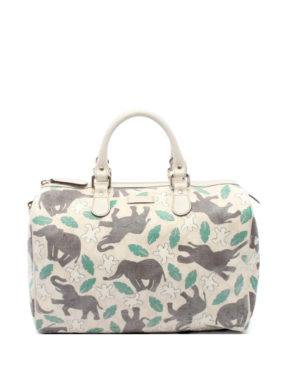 Gucci Pre-Owned 2000s GG Supreme elephant boston bag - Nude