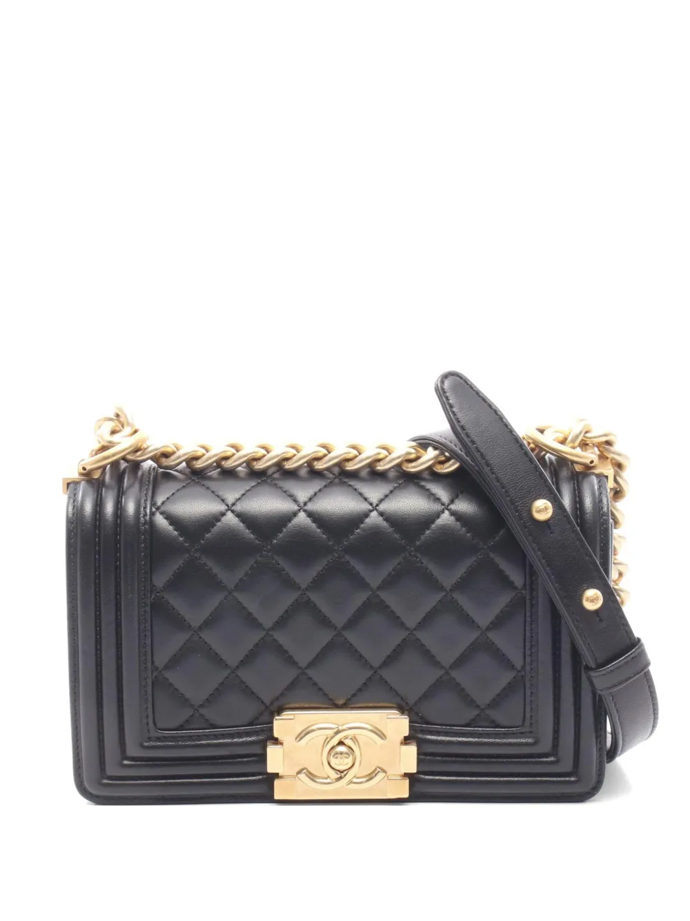 CHANEL Pre-Owned 2016-2017 Boy quilted shoulder bag - Nero