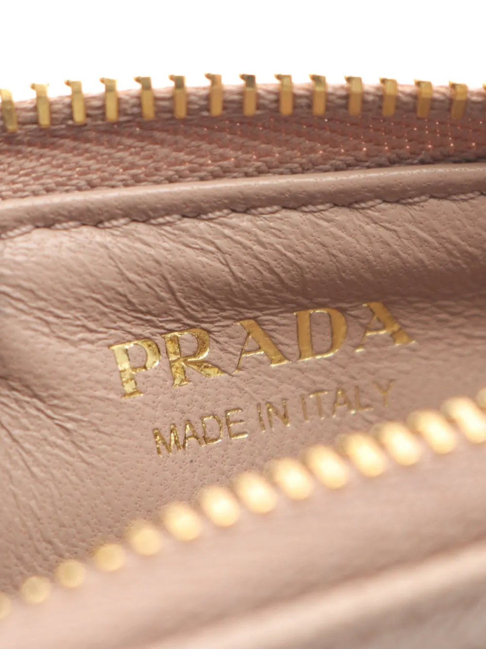Prada Pre-owned Saffiano Triang Card Case in Neutrals, view 3