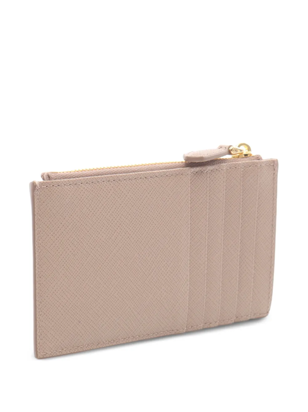 Prada Pre-owned Saffiano Triang Card Case in Neutrals, view 2