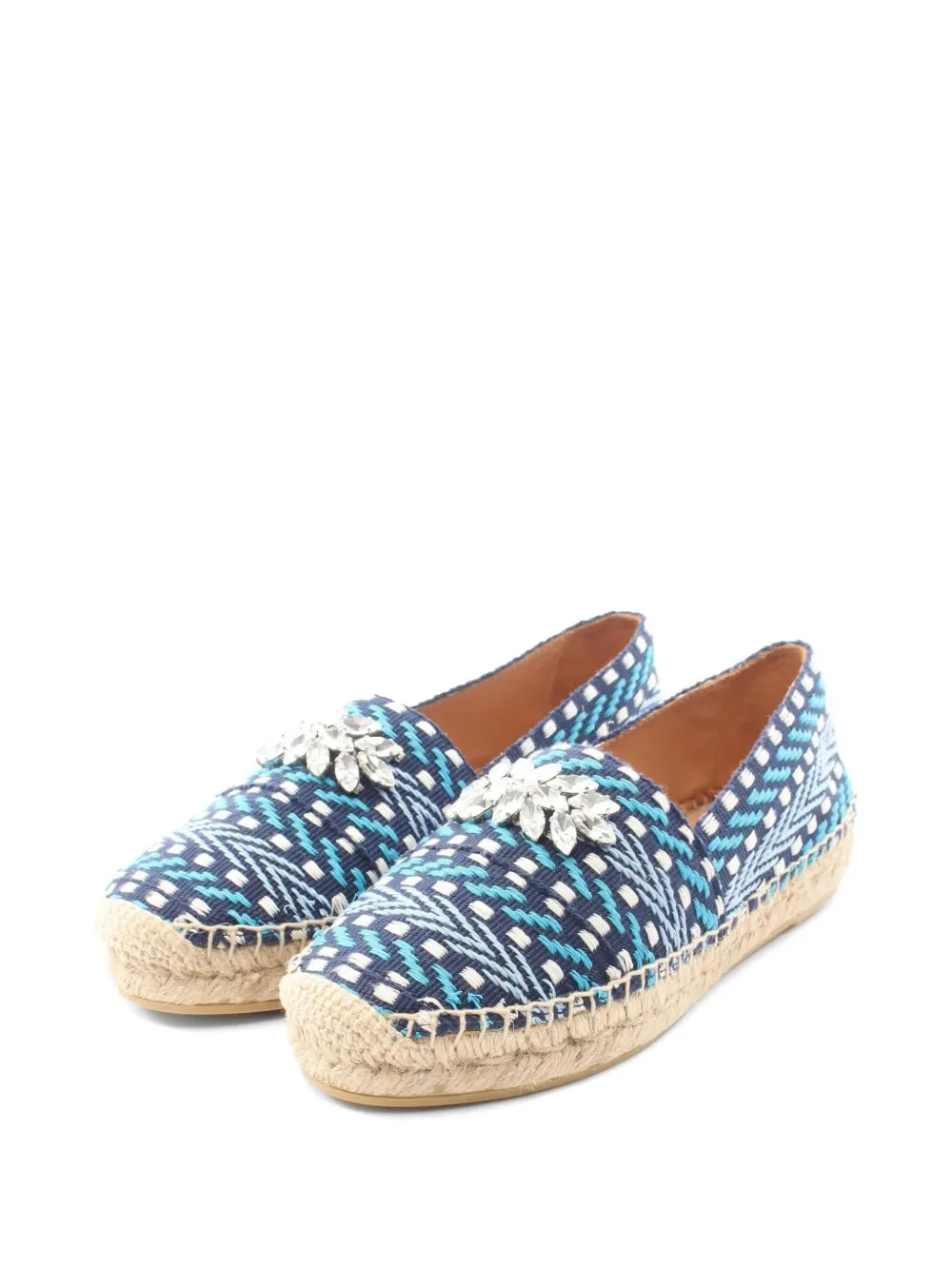 Miu Miu Pre-Owned 2020s Bijou canvas espadrilles - Blau