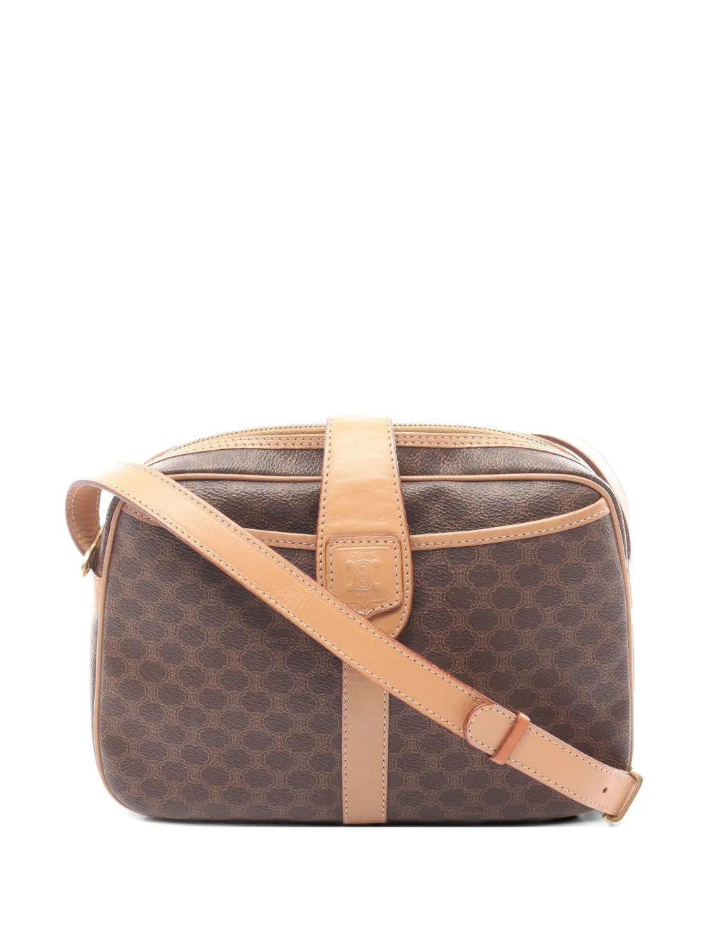 Celine Pre-Owned 2000s Macadam shoulder bag - Braun