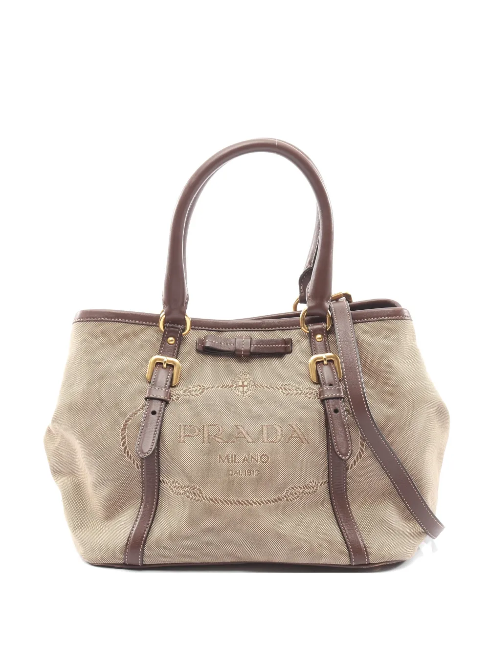 Prada Pre-Owned 2010s Logo Jacquard tote bag - Toni neutri