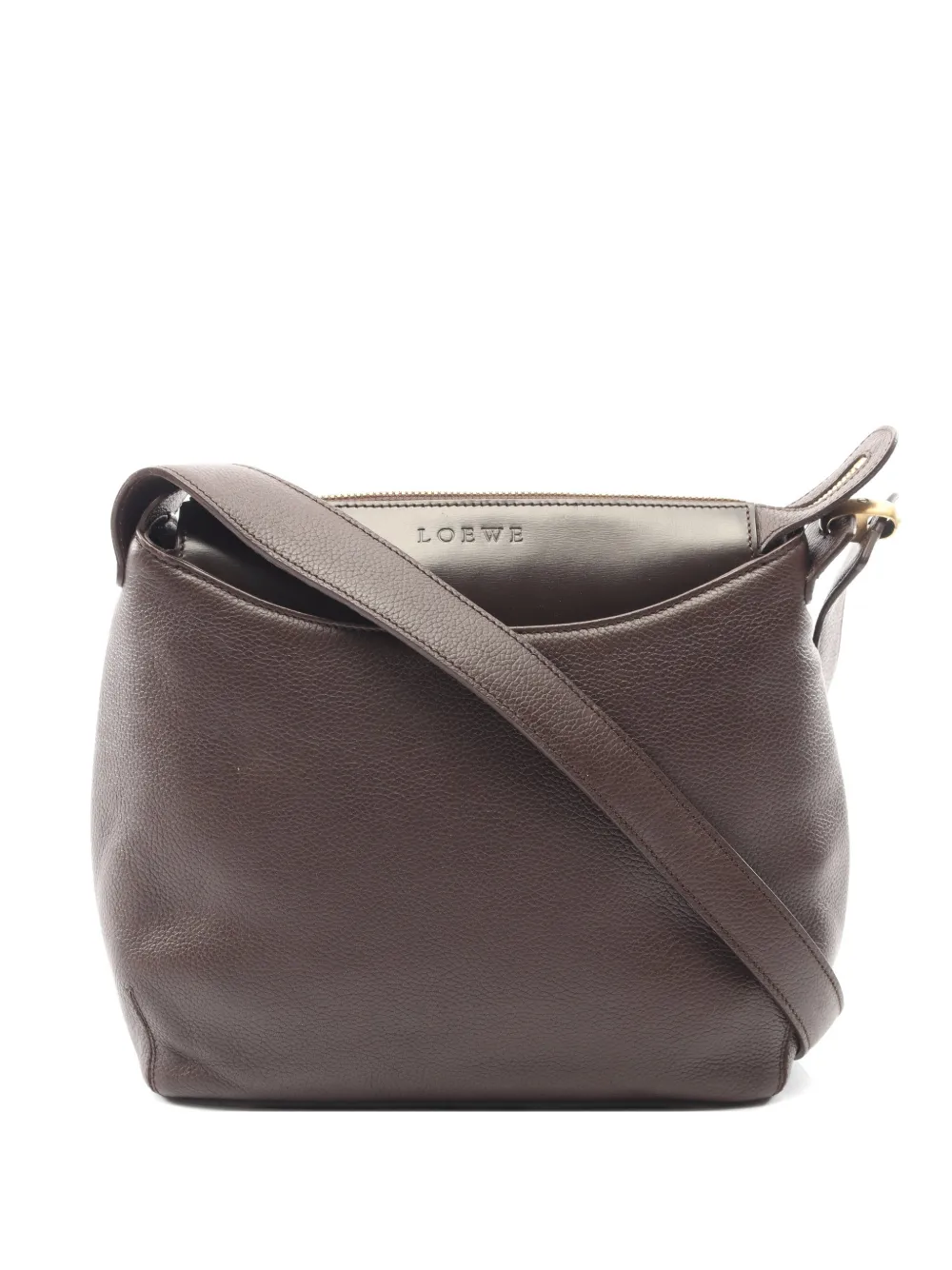 Loewe Pre-Owned 2010s logo shoulder bag - Marrone