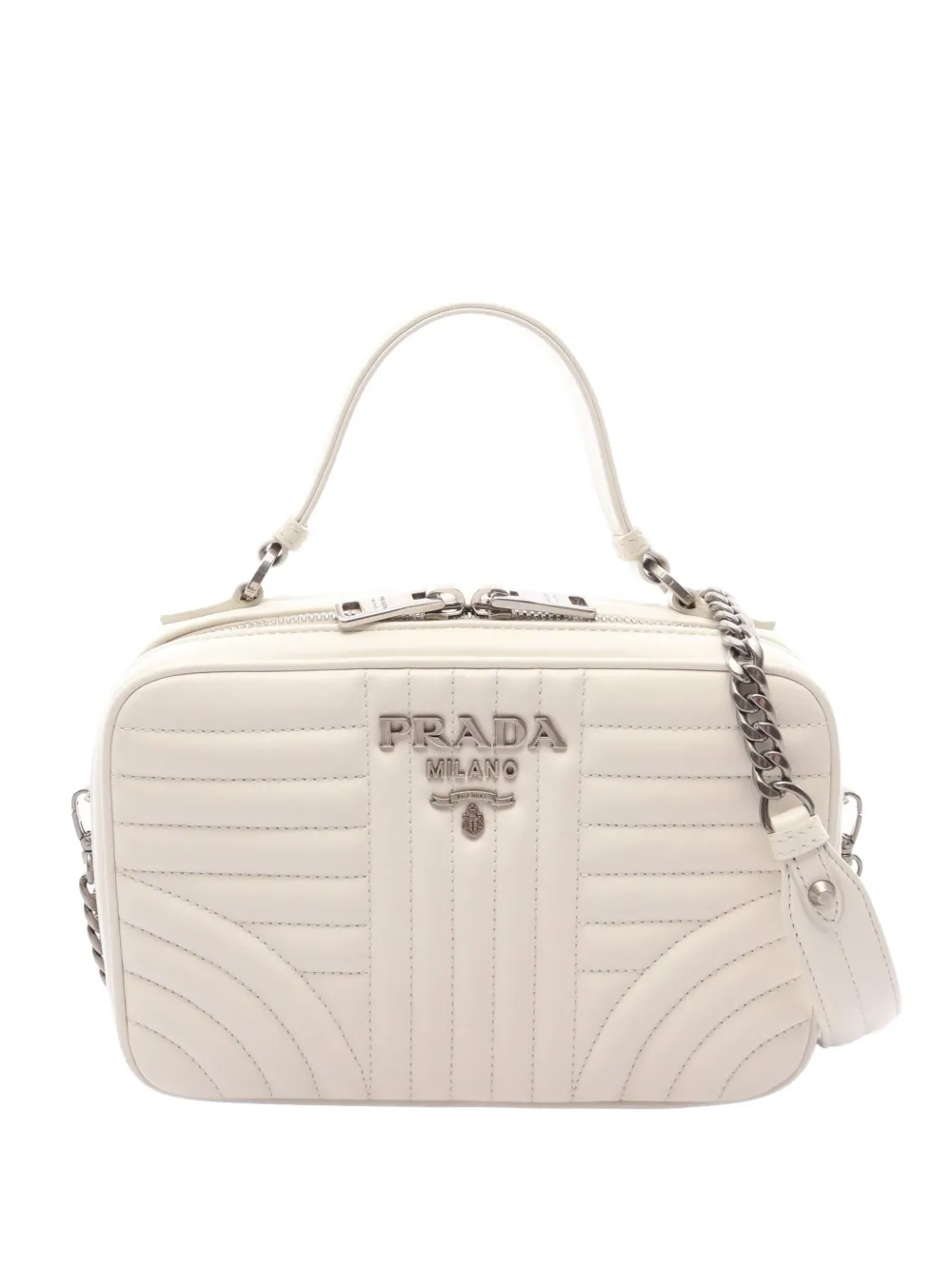 Prada Pre-Owned 2010s Diagram crossbody bag - Bianco