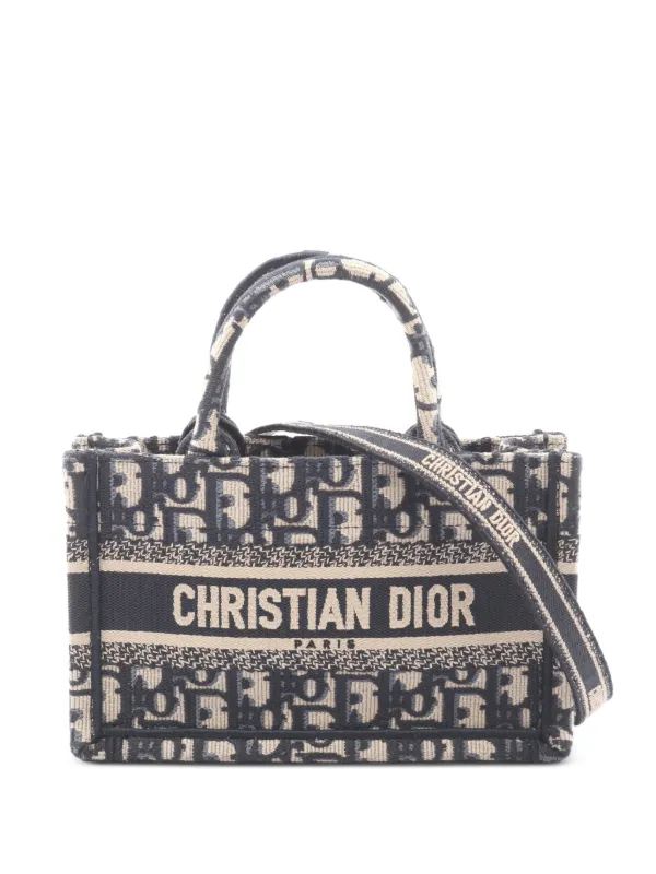 Dior Pre-owned 2010s Mini Book Tote Two-way Handbag in Blue