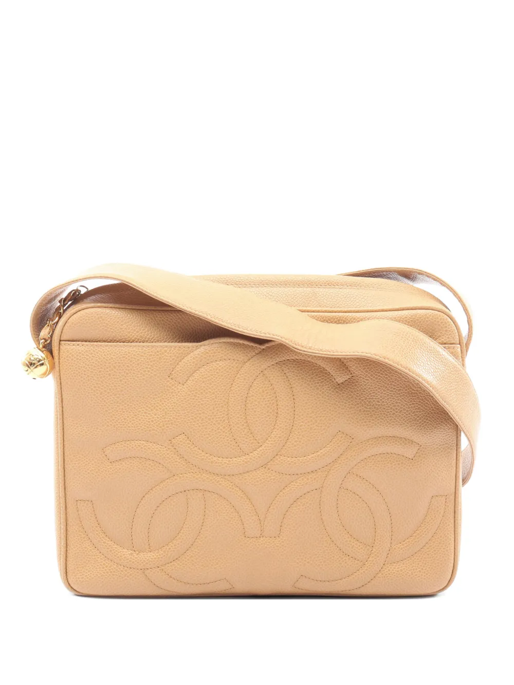 CHANEL Pre-Owned 1994-1996 Triple CC caviar skin shoulder bag - Neutrals