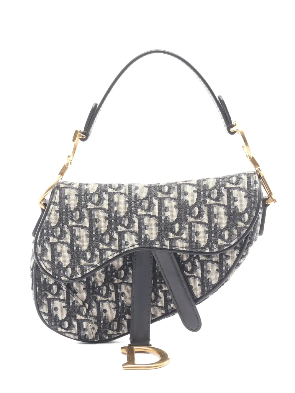 Christian Dior Pre-Owned 2010s mini Saddle Oblique shoulder bag - Neutrals
