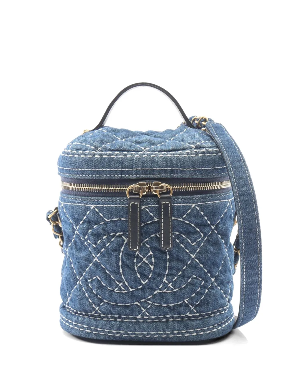CHANEL Pre-Owned 2019 Coco Mark vanity bag - Blue