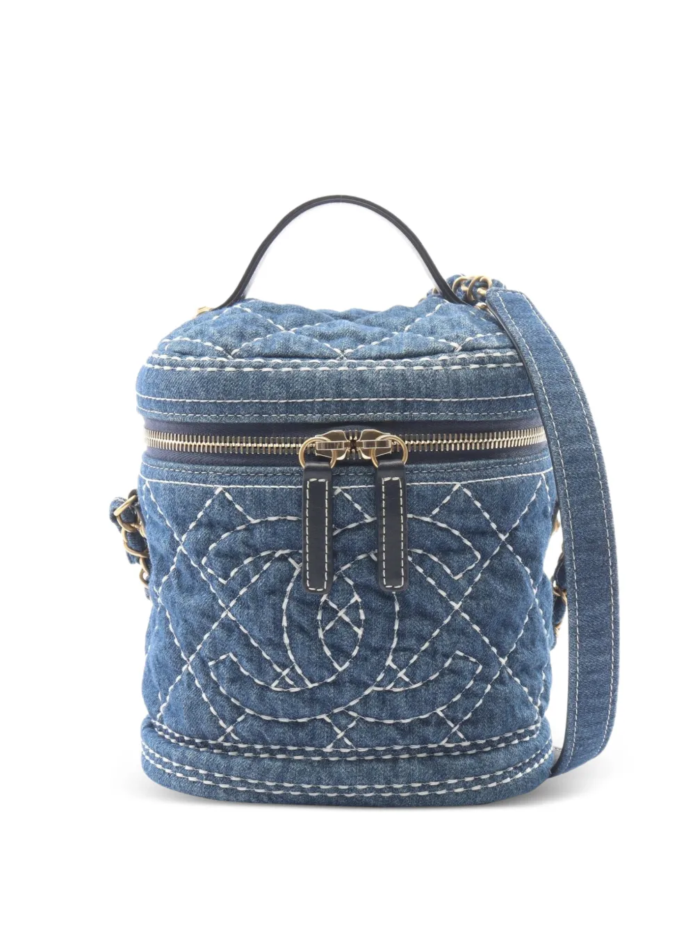 CHANEL Pre-Owned 2019 Coco Mark vanity bag - Blu