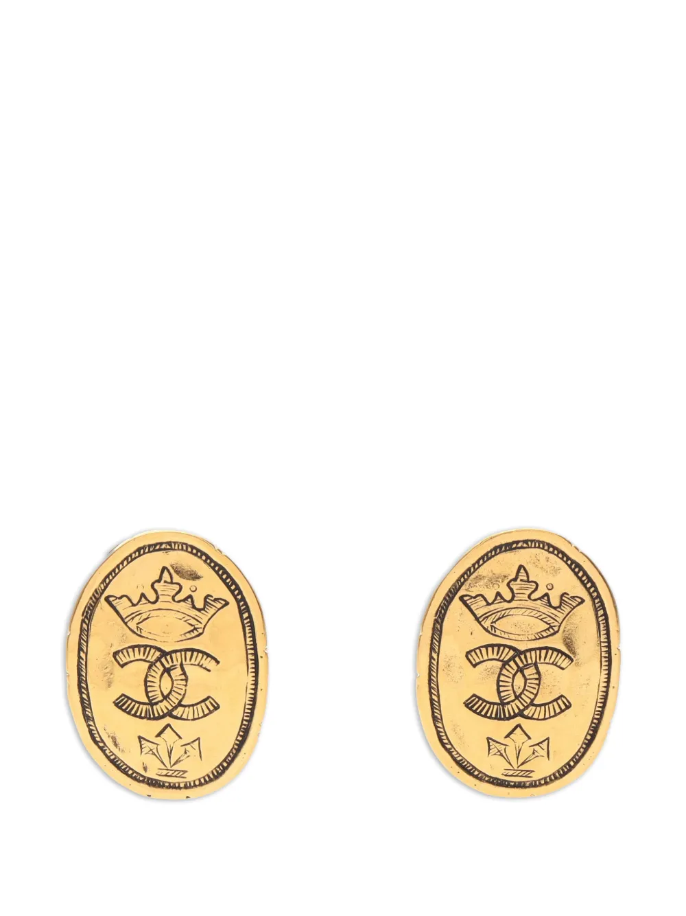 CHANEL Pre-Owned 1986-1988 Coco Mark earrings - Oro