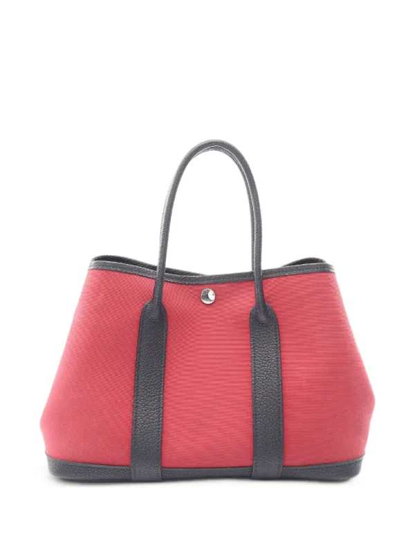 Hermès Pre-owned 2014 TPM Garden Party Tote Bag in Red