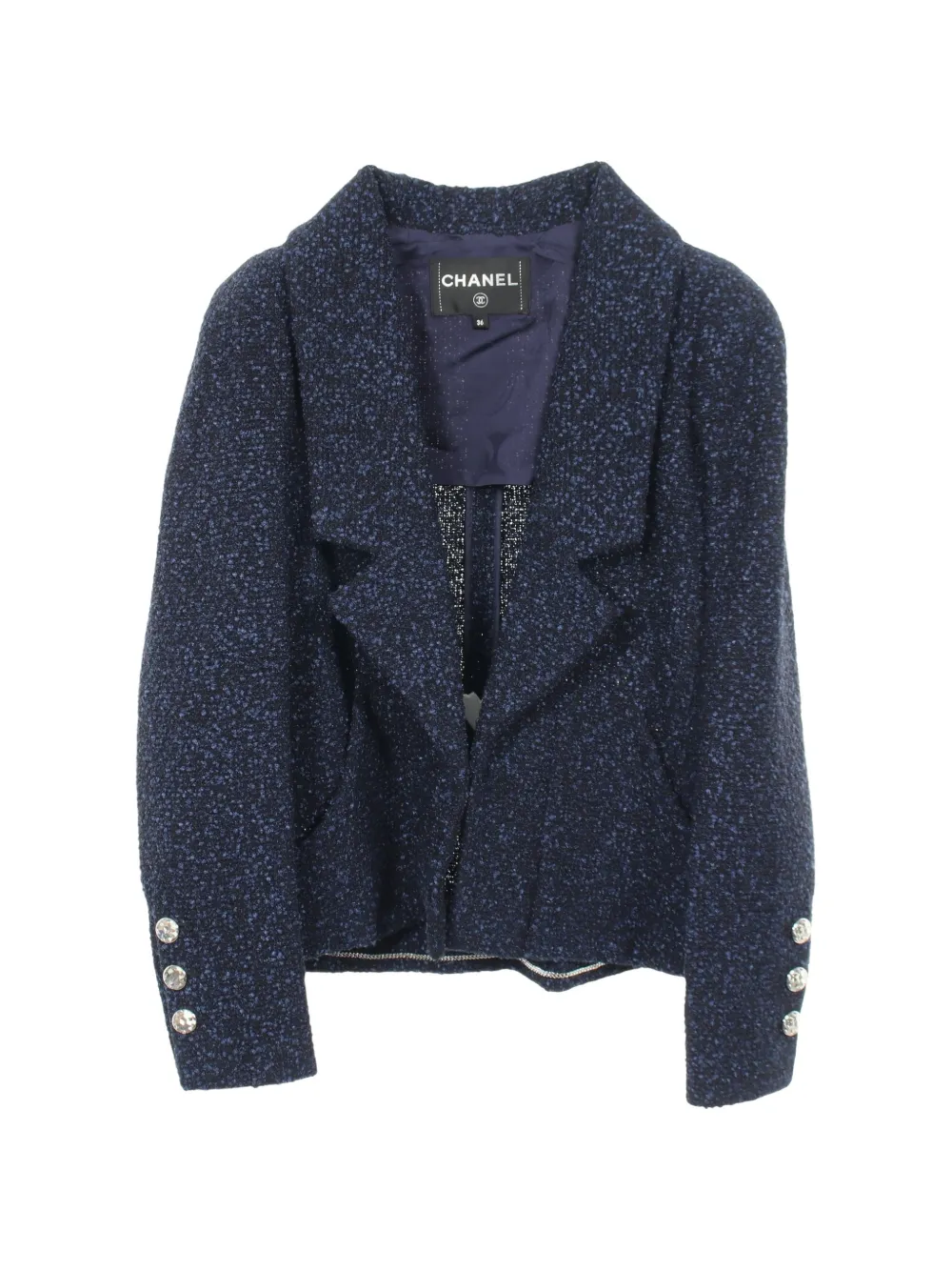 CHANEL Pre-Owned Giacca sartoriale in tweed 1986-1988 - Blu