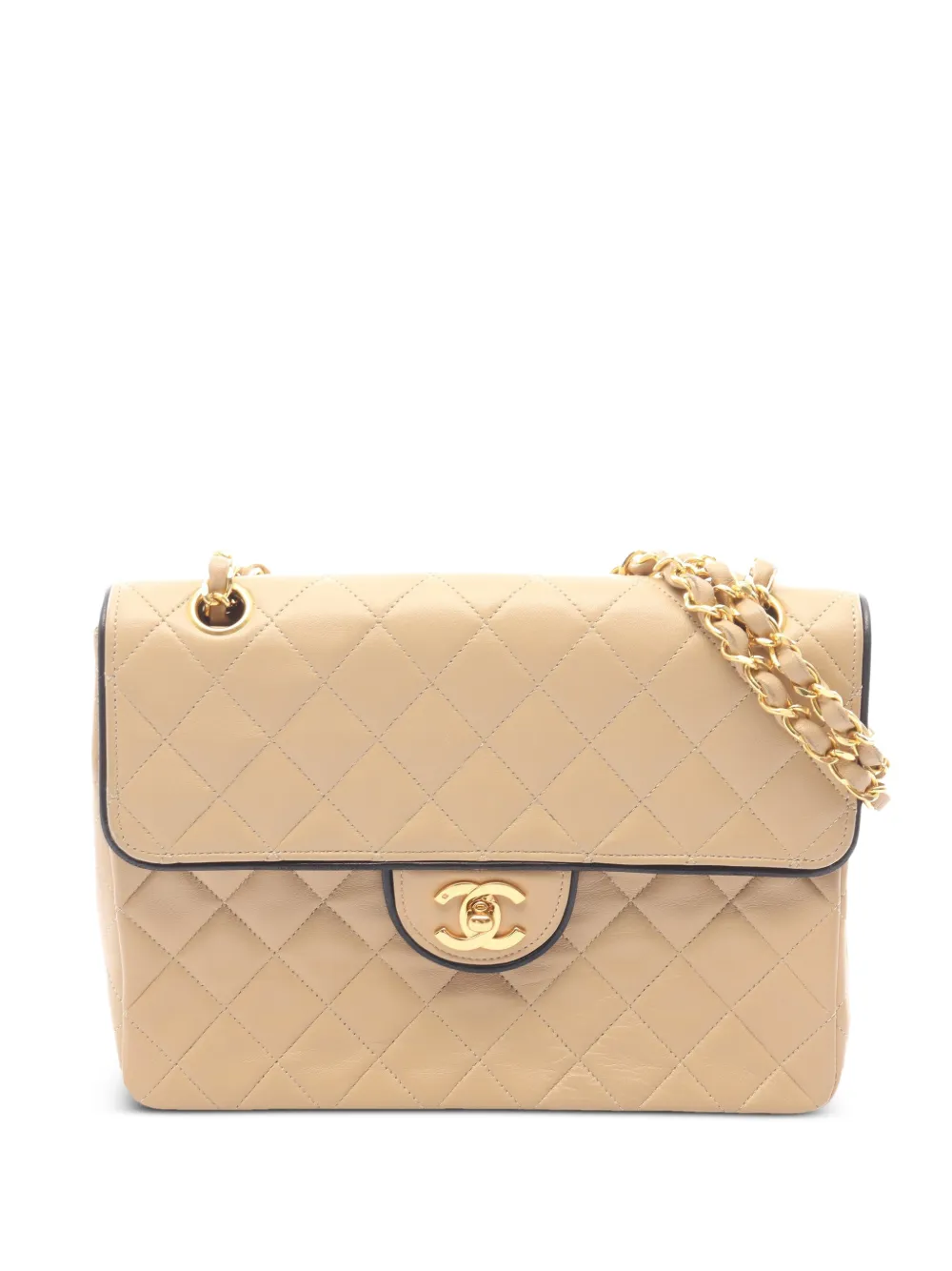 CHANEL Pre-Owned 1989-1991 Matelassé chain shoulder bag - Toni neutri