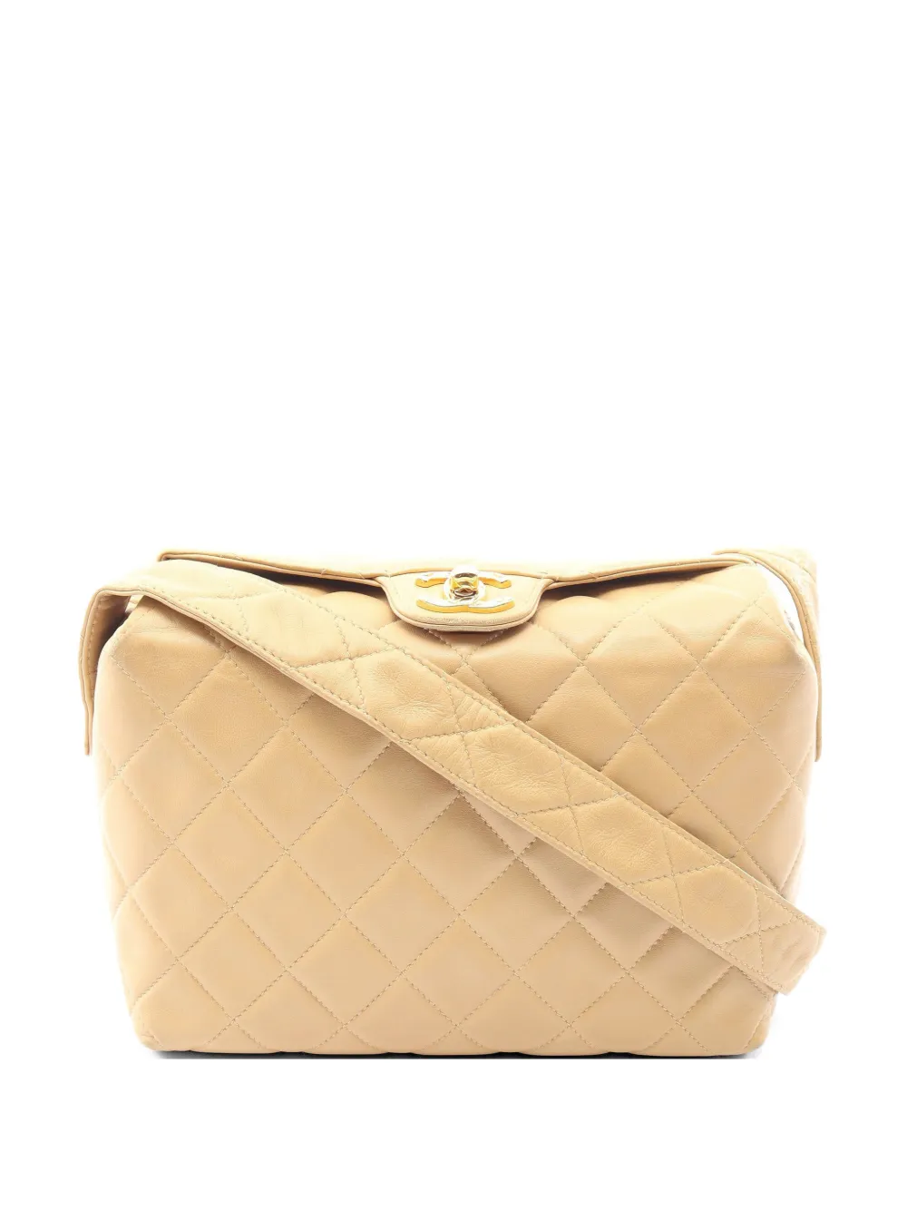 CHANEL Pre-Owned 1991-1994 Matelassé CC turn-lock shoulder bag - Toni neutri