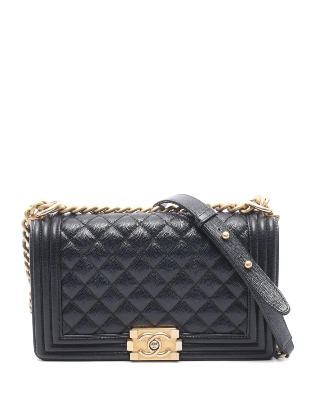 CHANEL Pre-Owned 2021s Boy quilted shoulder bag - Black