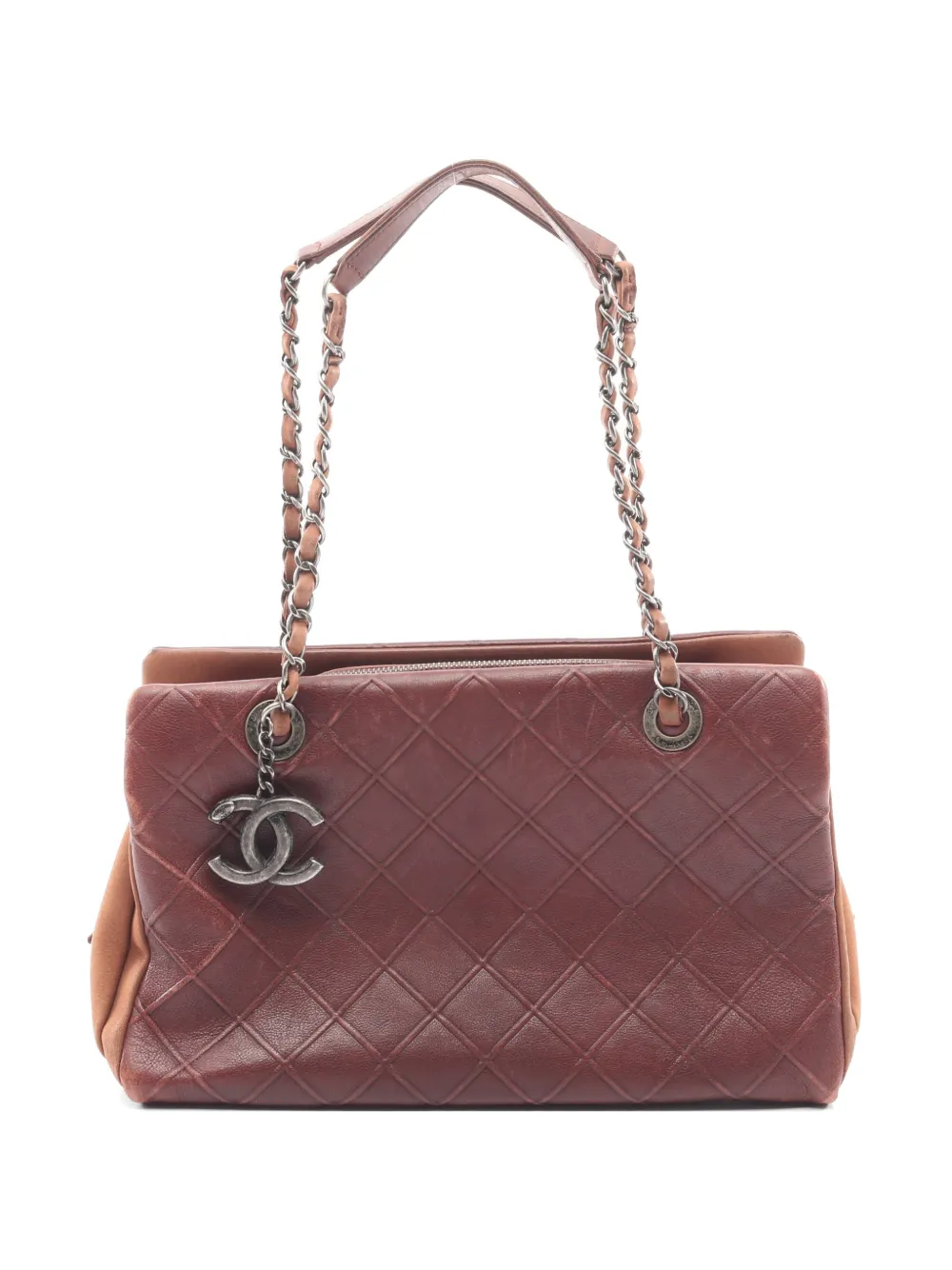 CHANEL Pre-Owned 2013-2014 matelassé chain shoulder bag - Marrone