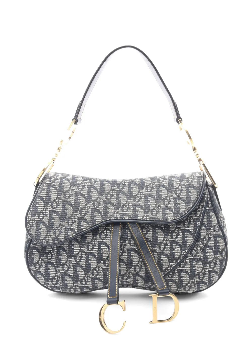 Christian Dior Pre-Owned 2000s Double Saddle Trotter handbag - Grey