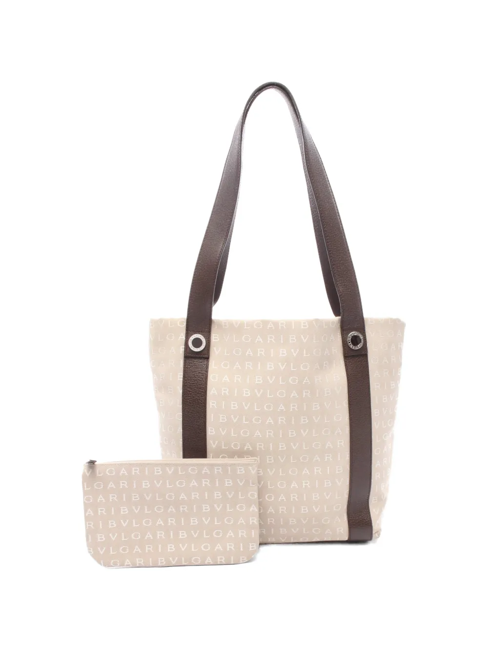 Bvlgari Pre-Owned 2000s Logomania canvas tote bag - Nude