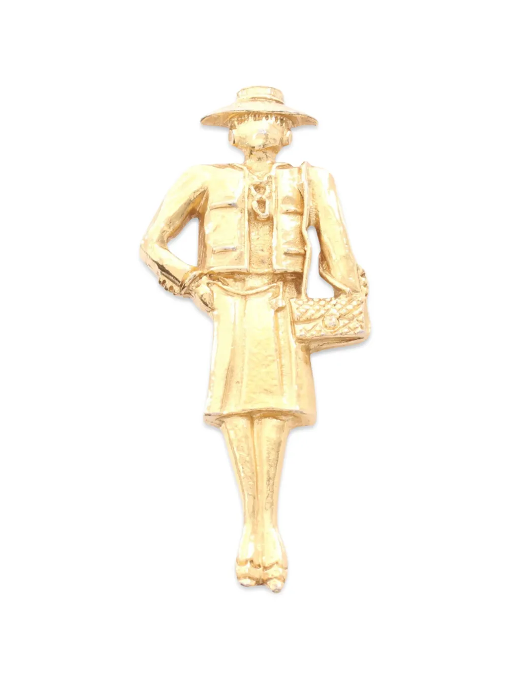 CHANEL Pre-Owned 1986-1988 Mademoiselle brooch - Oro