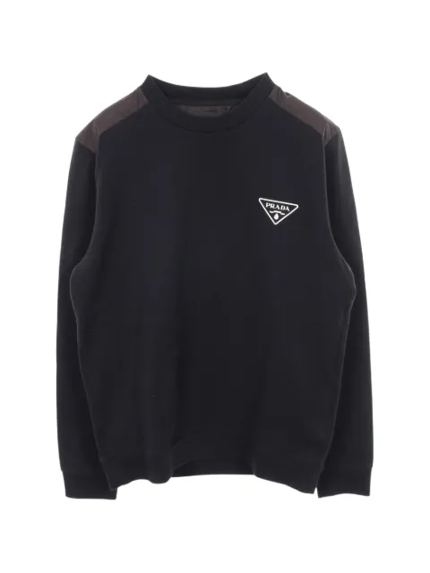 Prada Pre-Owned suéter con logo triangular 2010