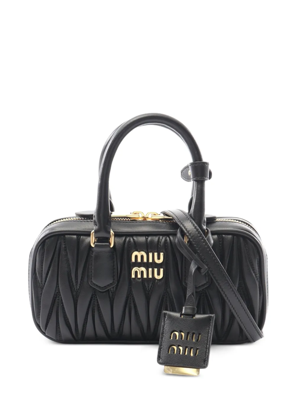 Miu Miu Pre-Owned Matelassé leather handbag - Nero