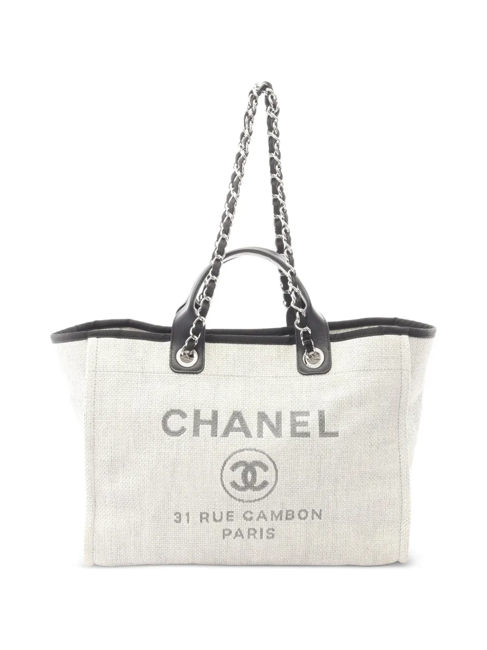 CHANEL Pre-Owned 2016-2017 Deauville GM chain tote bag - Neutrals