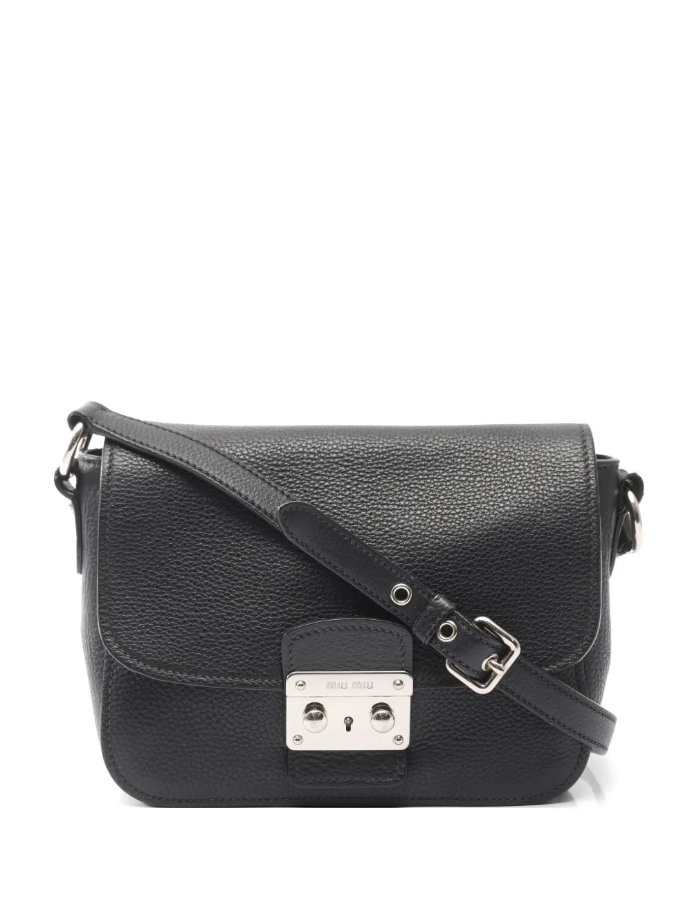 Miu Miu Pre-Owned 2000s grained leather shoulder bag - Nero