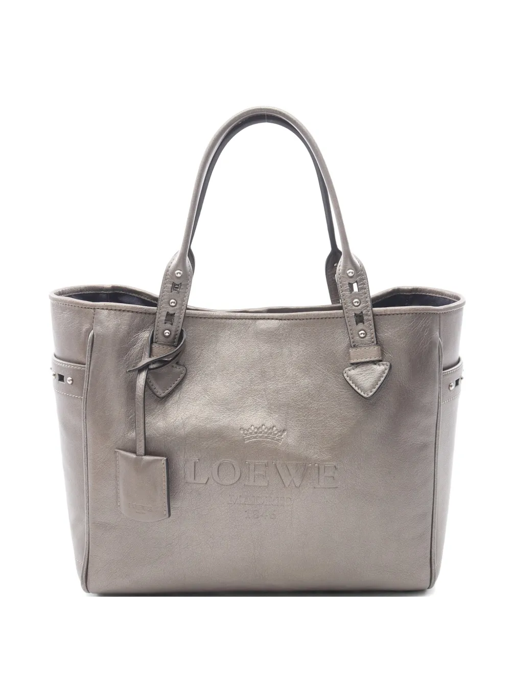 Loewe Pre-Owned 2000s Heritage metallic tote bag - Silver