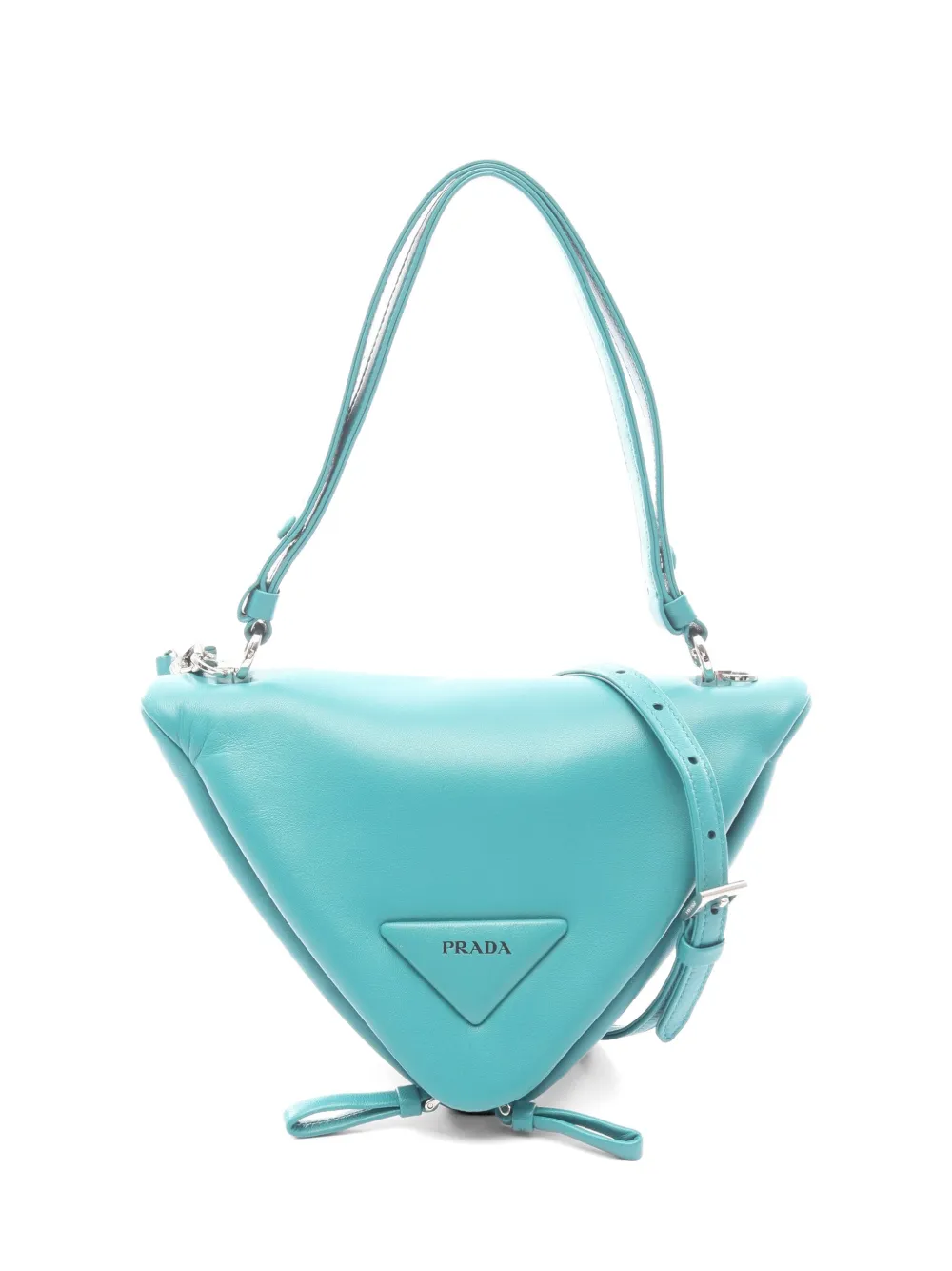 Prada Pre-Owned 2010s Triangle leather two-way handbag - Blu