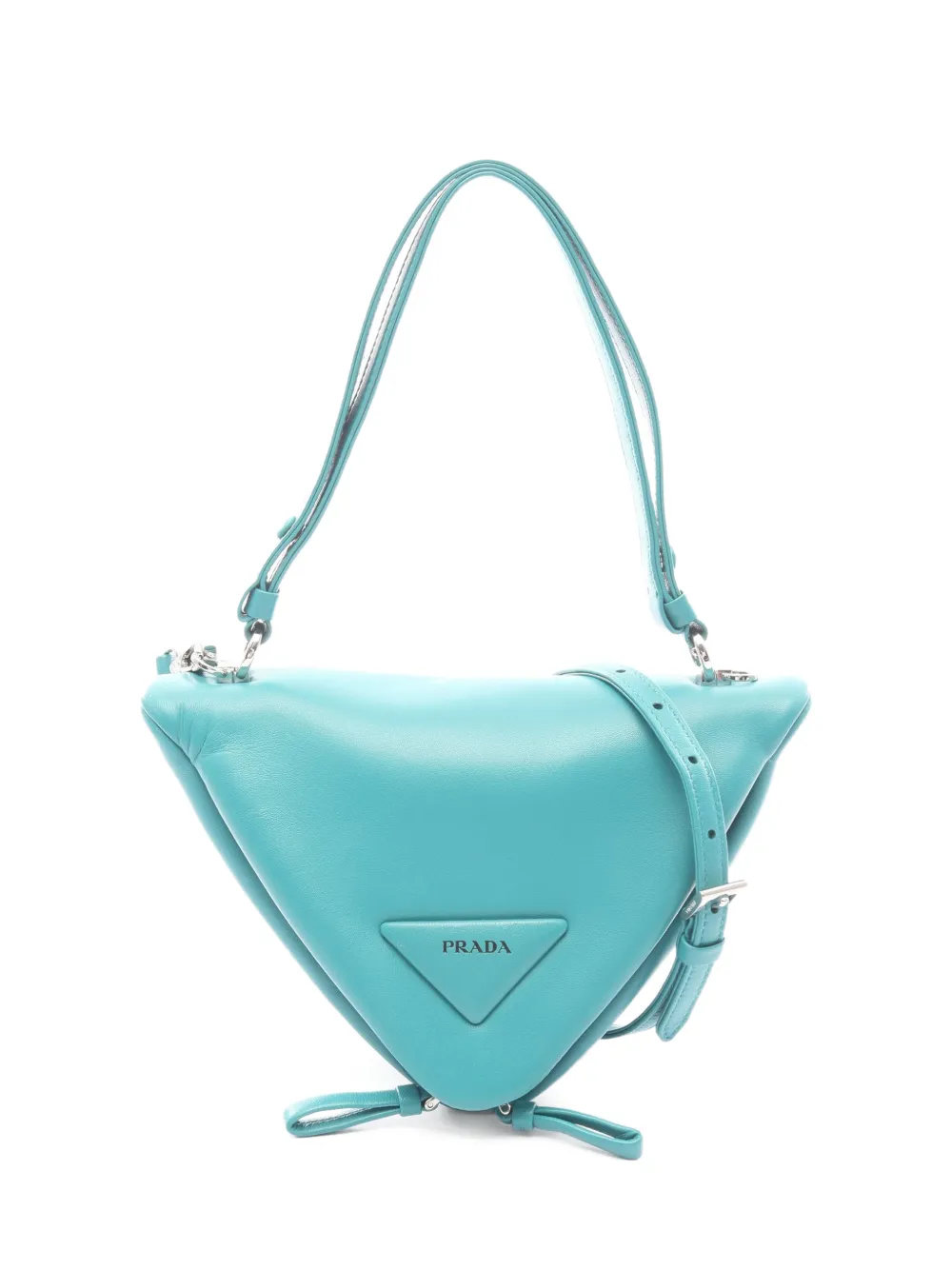 Prada Pre-Owned 2010s Triangle leather two-way handbag - Blu