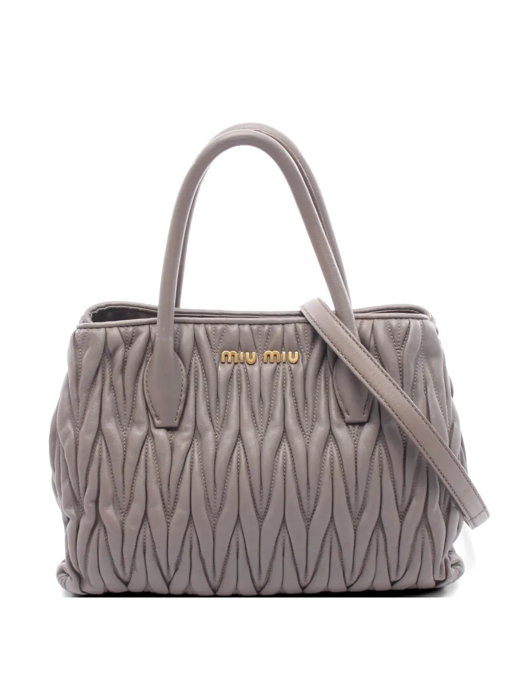 Miu Miu Pre-Owned 2010s Matelassé handbag - Grigio