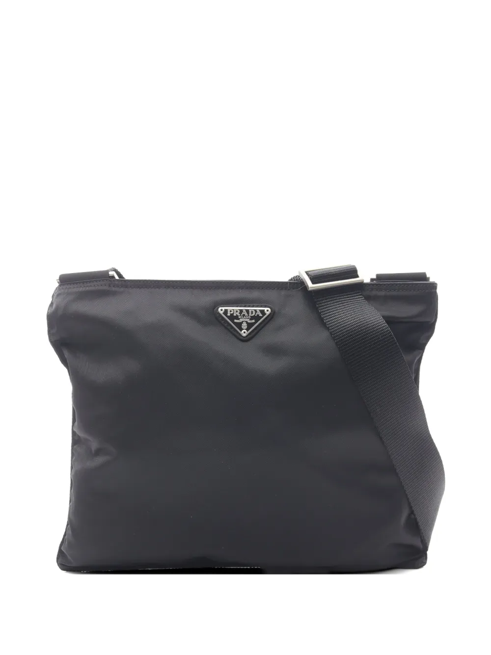 Prada Pre-Owned 2010s logo-plaque shoulder bag - Nero