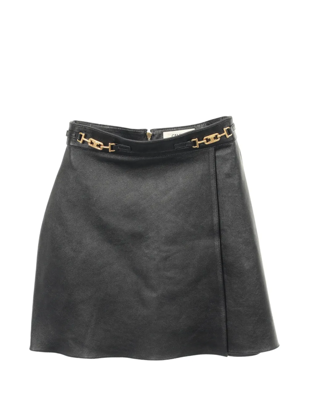 Celine Pre-Owned Triomphe lambskin skirt - Nero