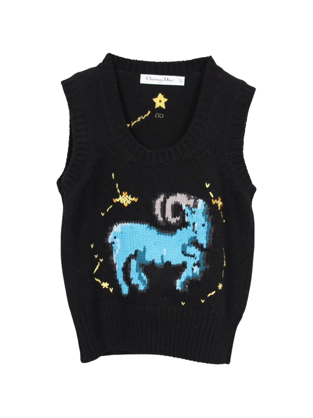 Christian Dior Pre-Owned 2010s Constellation knit vest - Black
