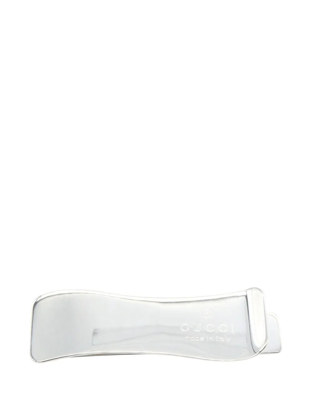Pre-owned Gucci 2010s Wavy Money Clip In Silver
