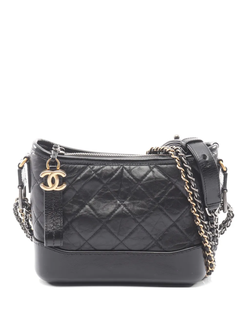 CHANEL Pre-Owned 2021-2022 Gabrielle quilted shoulder bag - Nero